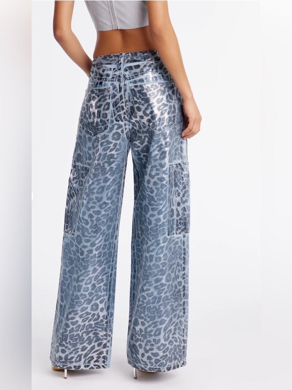 Fashion Nova Cosmic Spots Wide Leg Denim Jeans-SZ 1-NWT - Picture 5 of 16